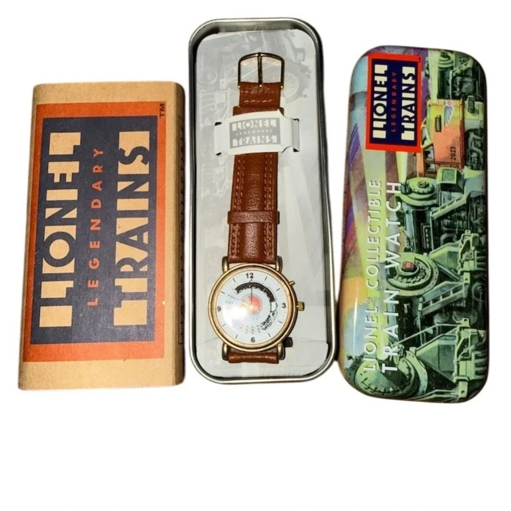Lionel Legendary Trains Wristwatch Unisex Quartz Analog w/ Tin Case Sleeve